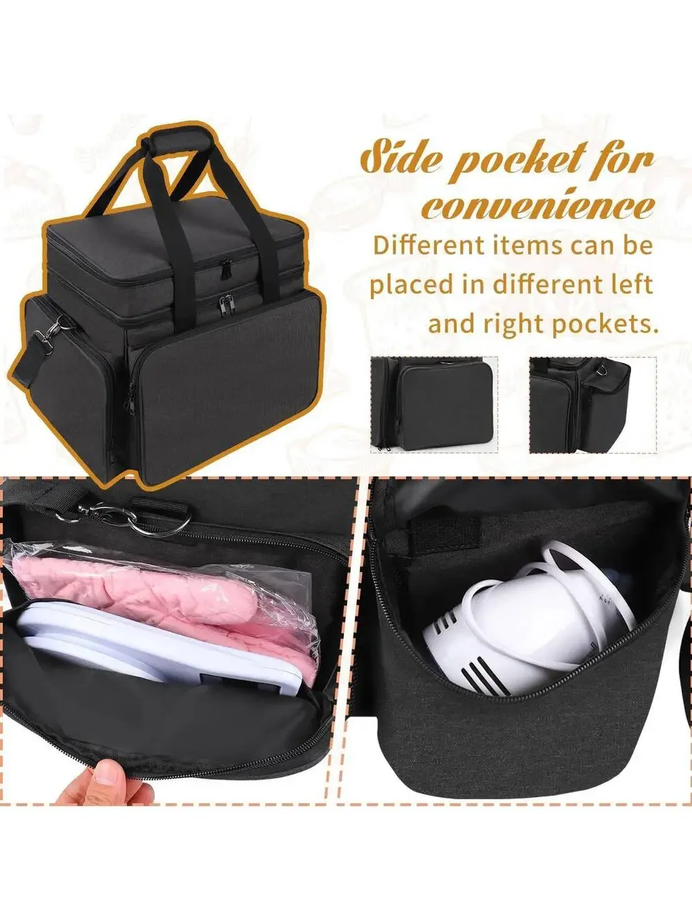 Baking Supplies Storage Case - Cake Decorating Organizer for Bakers